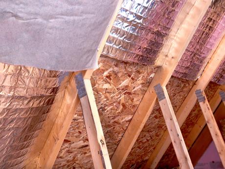 Incomplete attic insulation