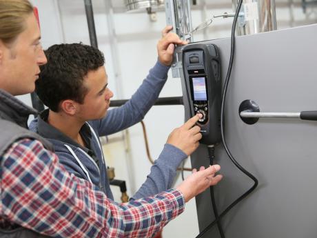 Technician testing equipment Technician testing equipment