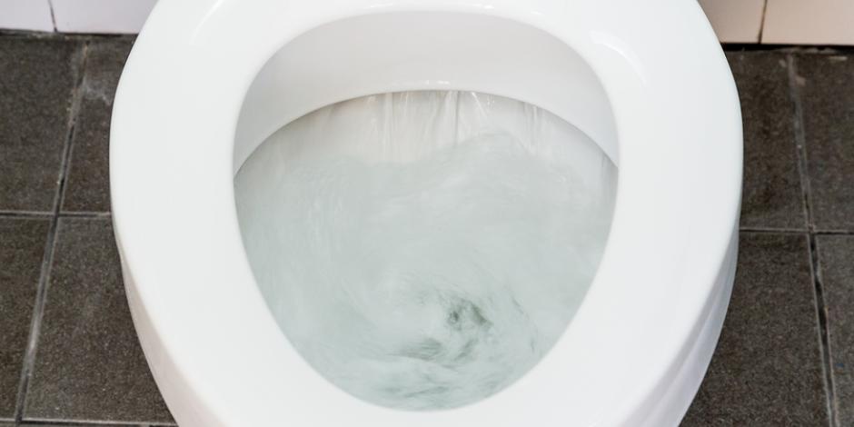 Toilet leaking A toilet bowl that may be leaking 200 gallons every day