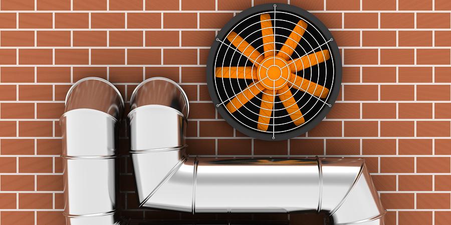 Air ducts on the outside of brick home Air ducts on the outside of brick home